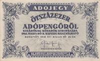 p139b from Hungary: 500000 Adopengo from 1946