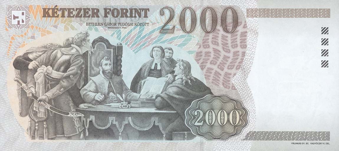 Back of Hungary p190a: 2000 Forint from 2002