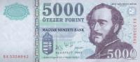 p191a from Hungary: 5000 Forint from 2005