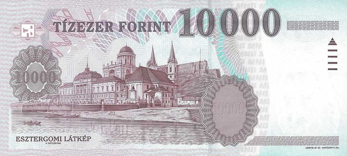 Back of Hungary p192a: 10000 Forint from 2001