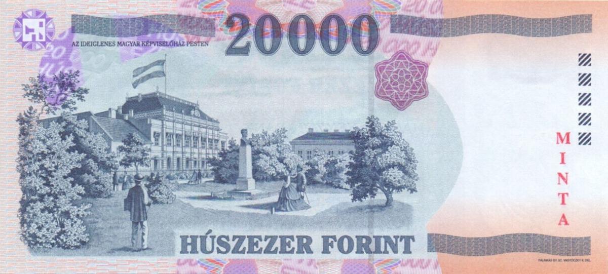 Back of Hungary p193s: 20000 Forint from 2004