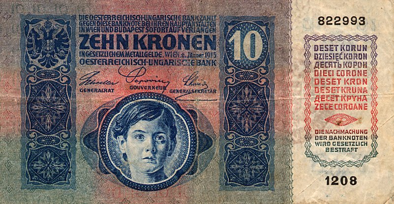 Back of Hungary p19: 10 Korona from 1920