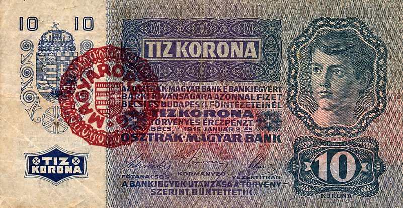 Front of Hungary p19: 10 Korona from 1920