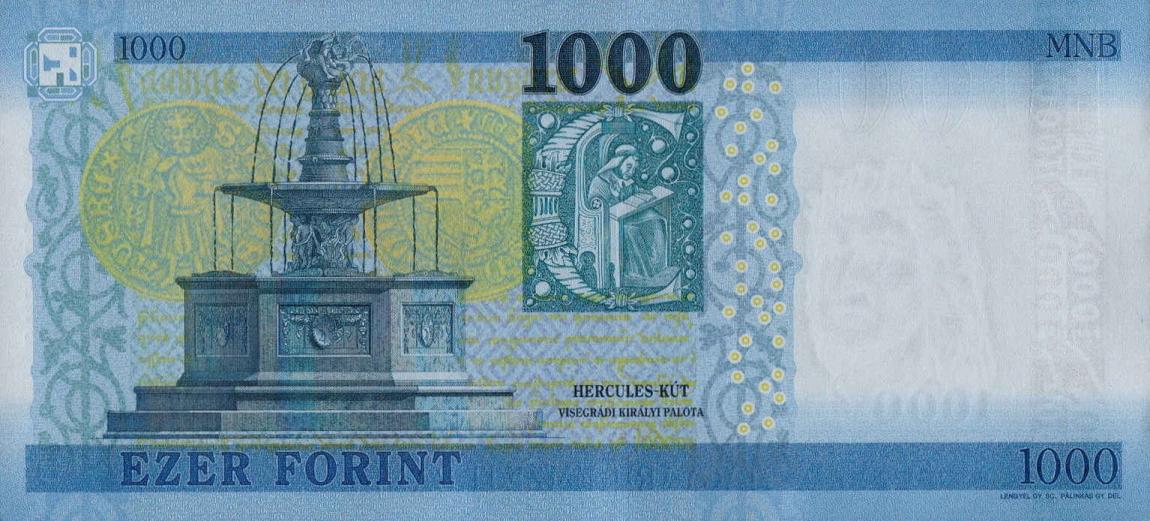 Back of Hungary p203a: 1000 Forint from 2017