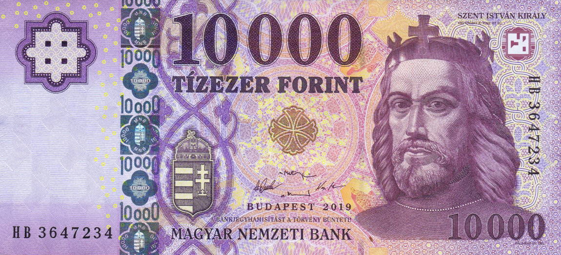 Front of Hungary p206c: 10000 Forint from 2019