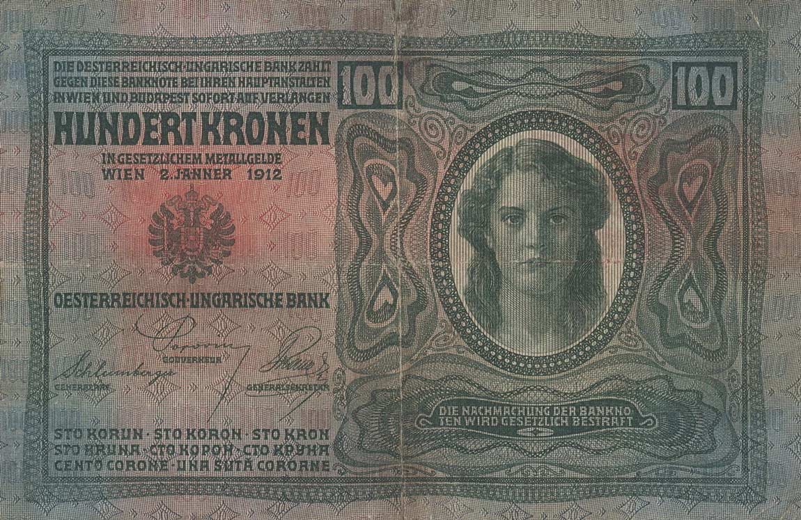Back of Hungary p27: 100 Korona from 1920