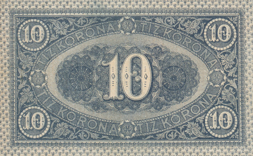 Back of Hungary p41: 10 Korona from 1919