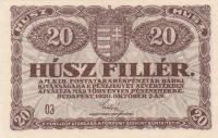 p43 from Hungary: 20 Filler from 1920