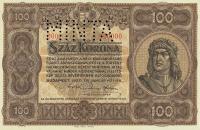 p63s from Hungary: 100 Korona from 1920