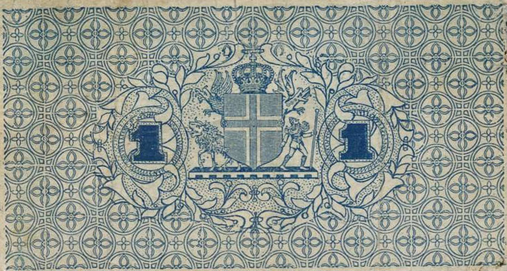 Back of Iceland p17b: 1 Kronur from 1922