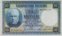 p28b from Iceland: 10 Kronur from 1928