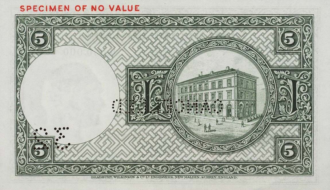 Back of Iceland p32s: 5 Kronur from 1928