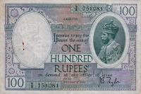 p10g from India: 100 Rupees from 1917