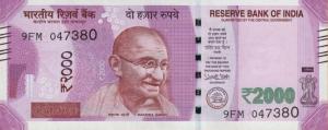 p116b from India: 2000 Rupees from 2016
