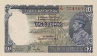 Gallery image for India p19a: 10 Rupees from 1937
