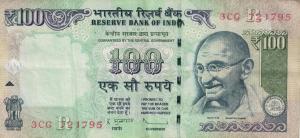 p98ac from India: 100 Rupees from 2011