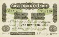 pA17d from India: 100 Rupees from 1920