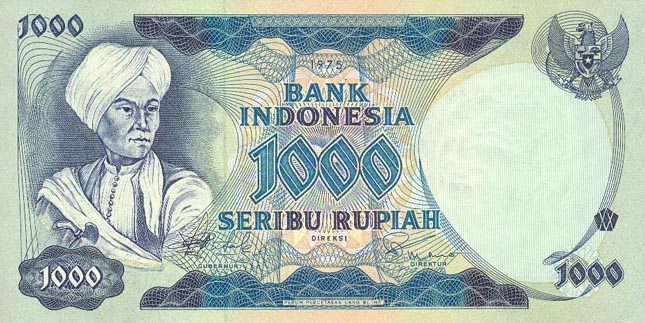 Front of Indonesia p113a: 1000 Rupiah from 1975