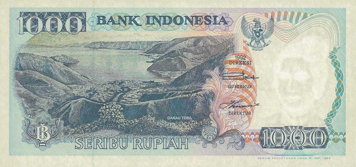 Front of Indonesia p129a: 1000 Rupiah from 1992