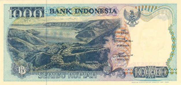 Front of Indonesia p129d: 1000 Rupiah from 1995