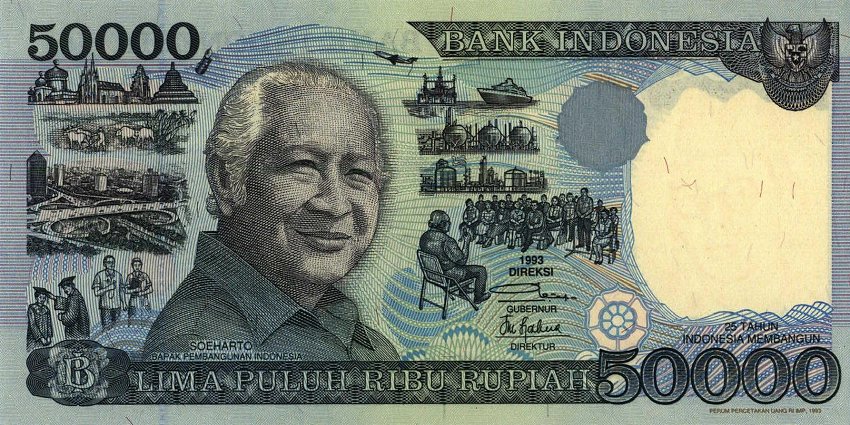 Front of Indonesia p133a: 50000 Rupiah from 1993