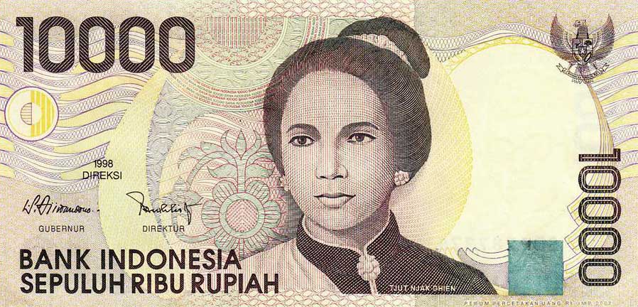 Front of Indonesia p137e: 10000 Rupiah from 2002