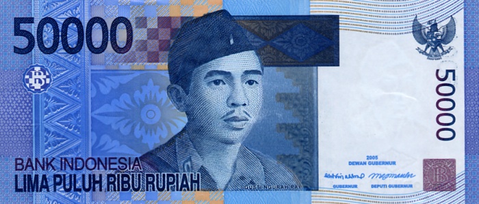 Front of Indonesia p145a: 50000 Rupiah from 2005