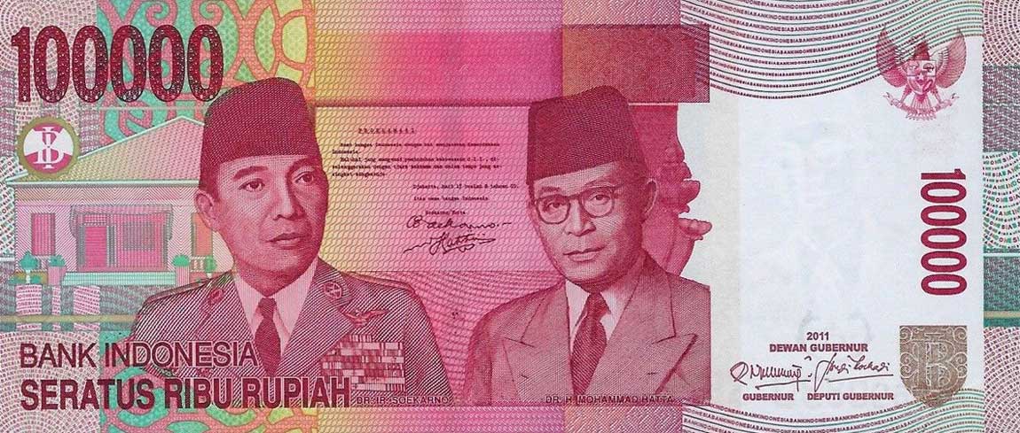 Front of Indonesia p146h: 100000 Rupiah from 2011