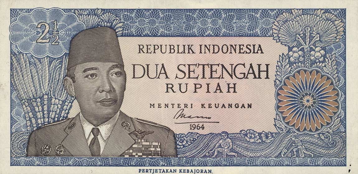 Front of Indonesia p81a: 2.5 Rupiah from 1964