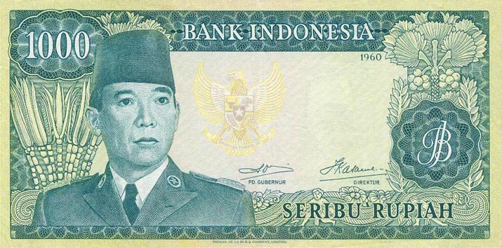 Front of Indonesia p88b: 1000 Rupiah from 1960