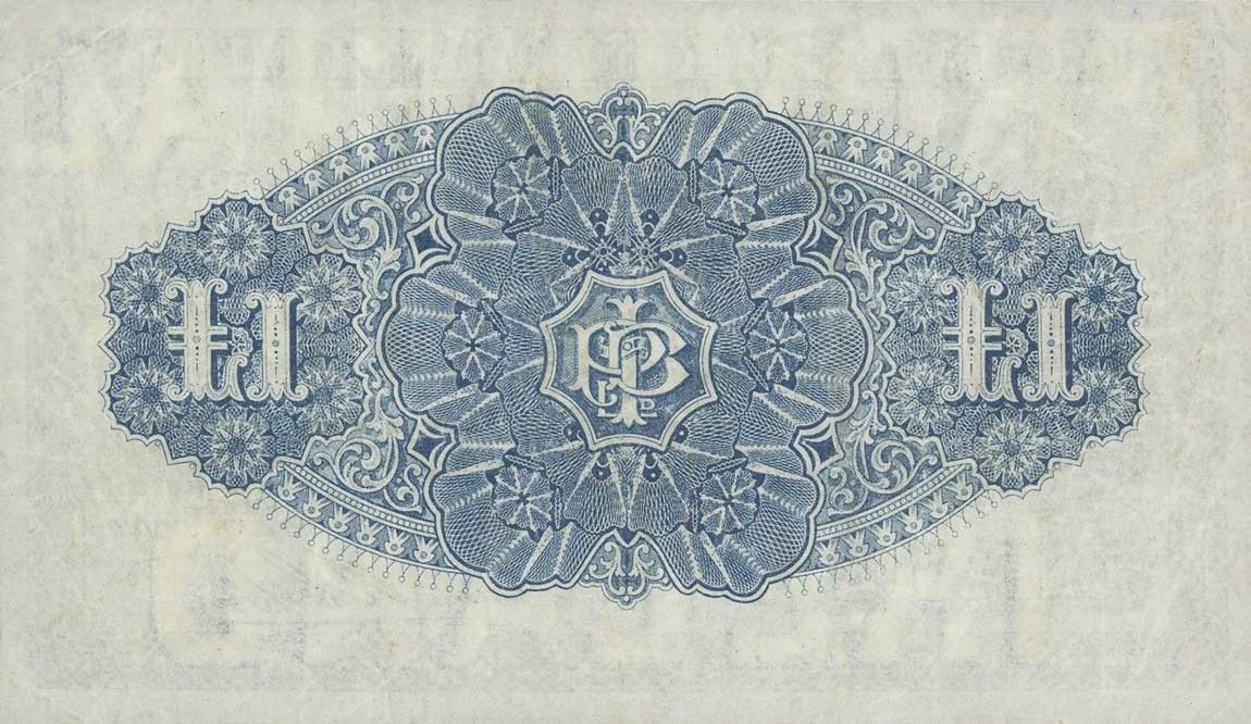 Back of Ireland p345a: 1 Pound from 1919