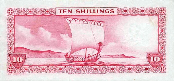 Back of Isle of Man p24b: 10 Shillings from 1961