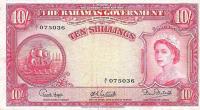 p14a from Bahamas: 10 Shillings from 1953