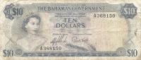 p22a from Bahamas: 10 Dollars from 1965