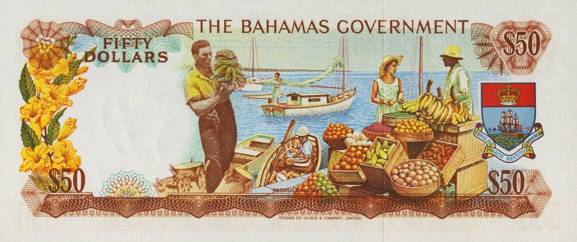 Back of Bahamas p24a: 50 Dollars from 1965