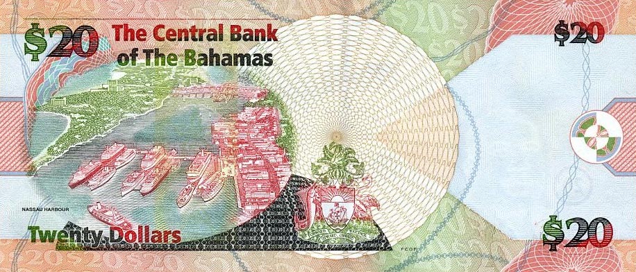 Back of Bahamas p74: 20 Dollars from 2006