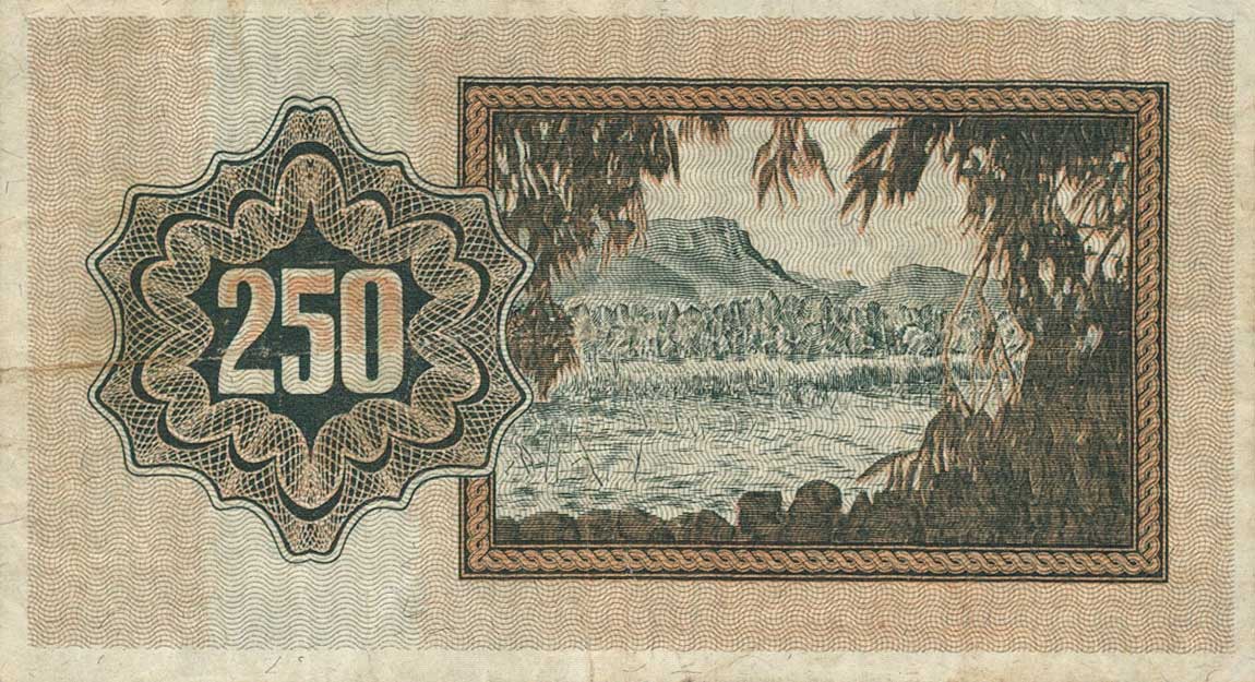 Back of Israel p13e: 250 Pruta from 1953