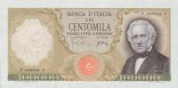 p100a from Italy: 100000 Lire from 1967