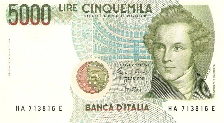 Front of Italy p111a: 5000 Lire from 1985