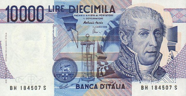 Front of Italy p112d: 10000 Lire from 1984