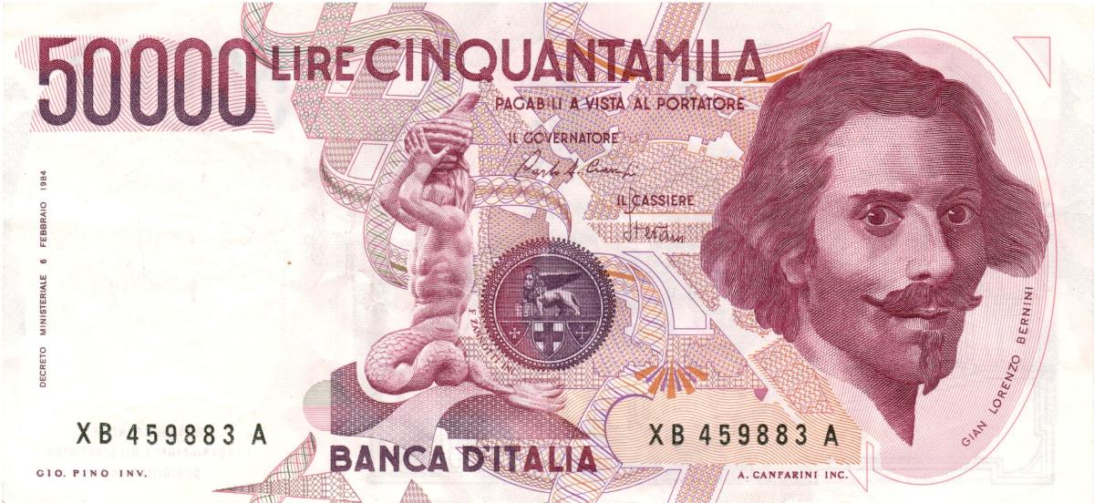 Front of Italy p113a: 50000 Lire from 1984