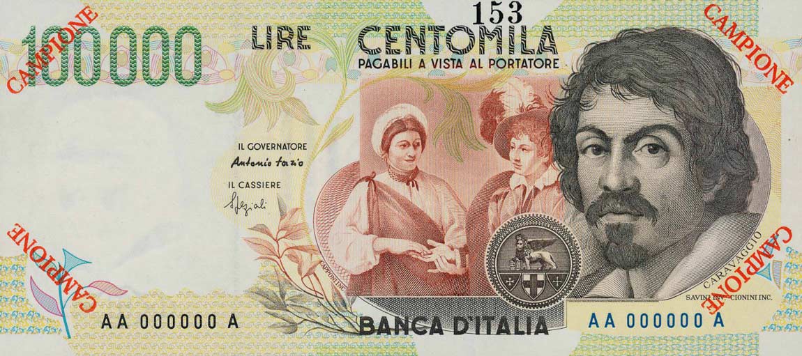 Front of Italy p117s: 10000 Lire from 1994