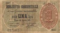 p2 from Italy: 1 Lira from 1874