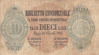 p5 from Italy: 10 Lire from 1874