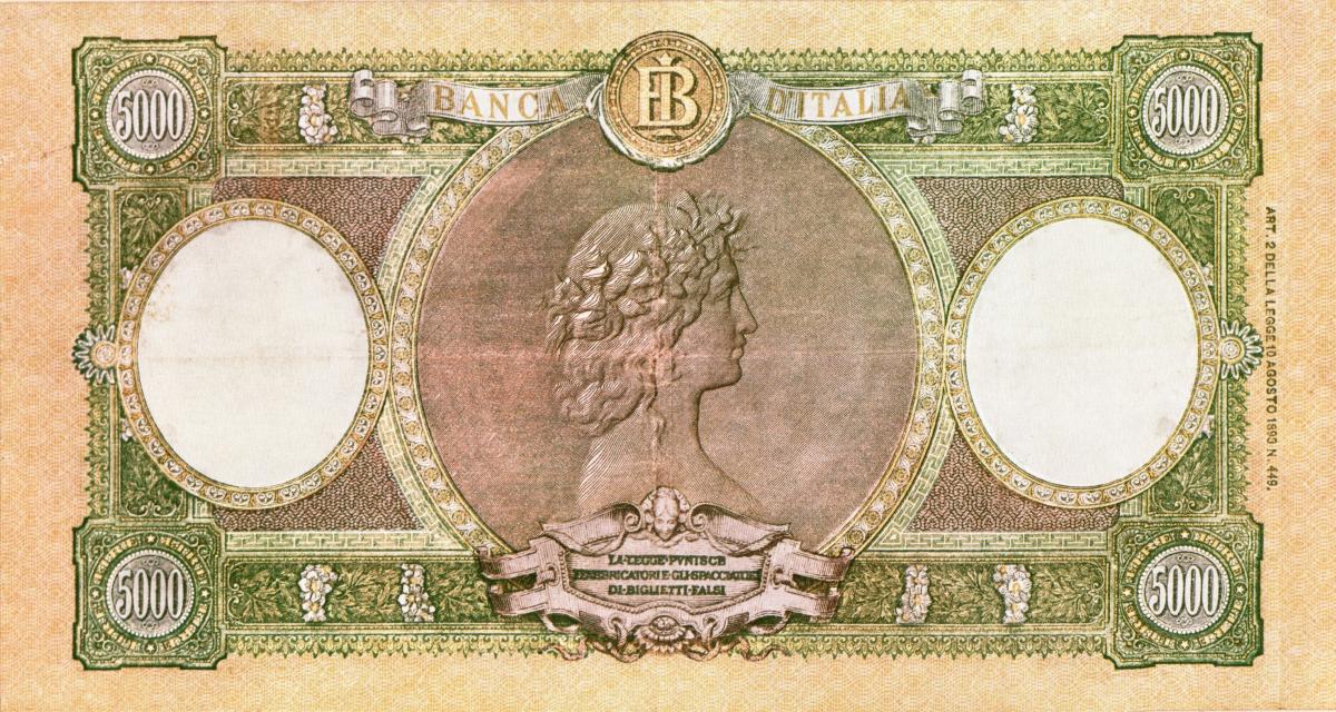Back of Italy p85a: 5000 Lire from 1947