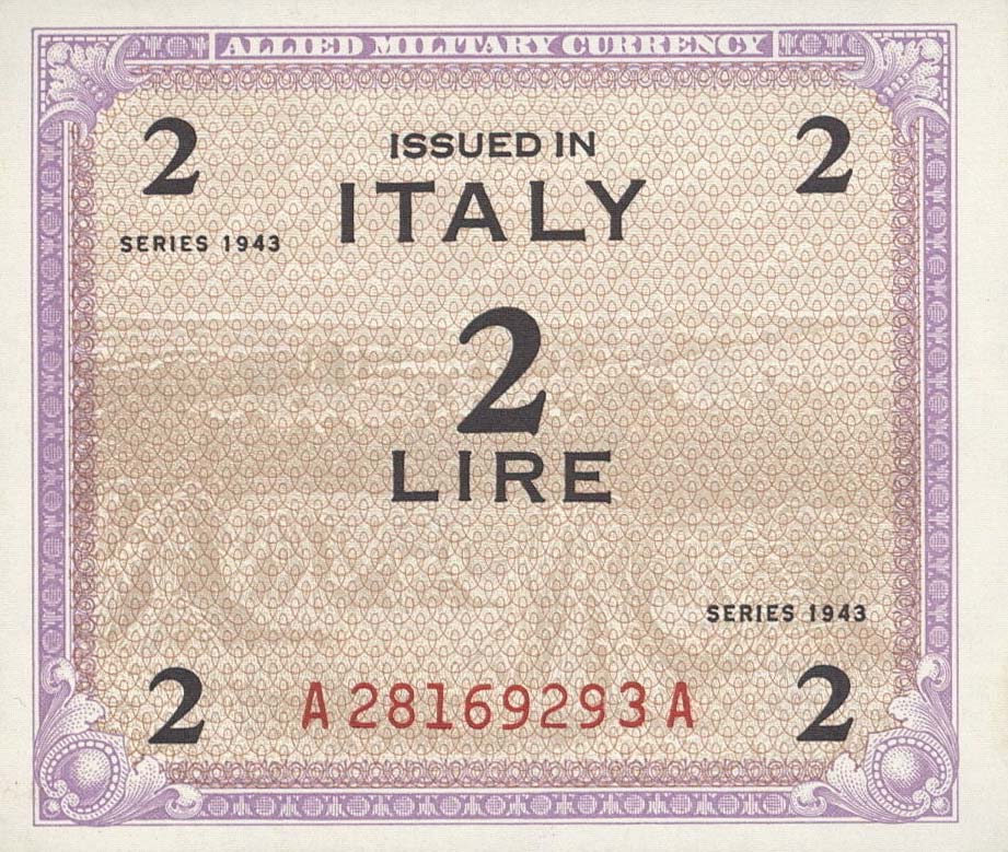 Front of Italy pM11b: 2 Lire from 1943