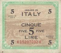 pM18b from Italy: 5 Lire from 1943