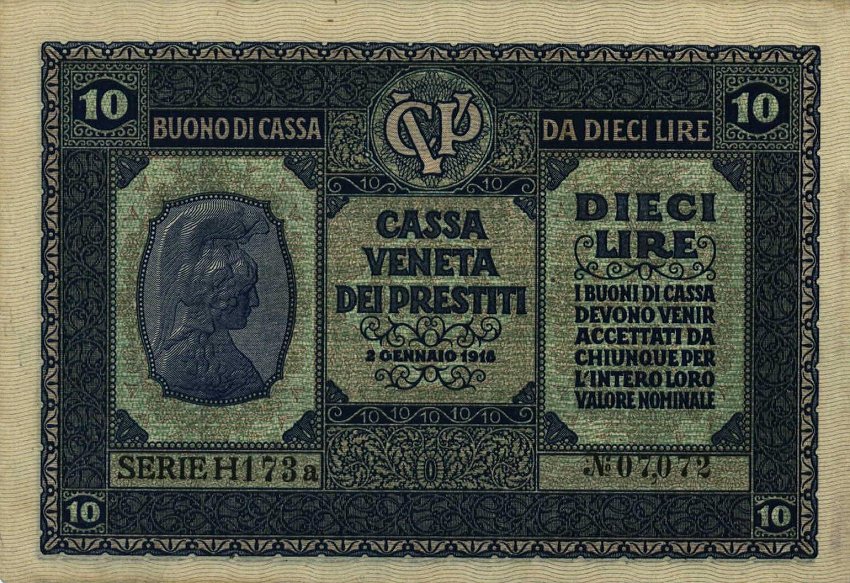 Front of Italy pM6: 10 Lire from 1918