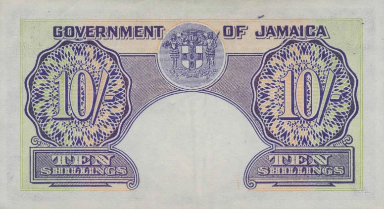 Back of Jamaica p39: 10 Shillings from 1950