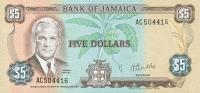 Gallery image for Jamaica p61b: 5 Dollars from 1976